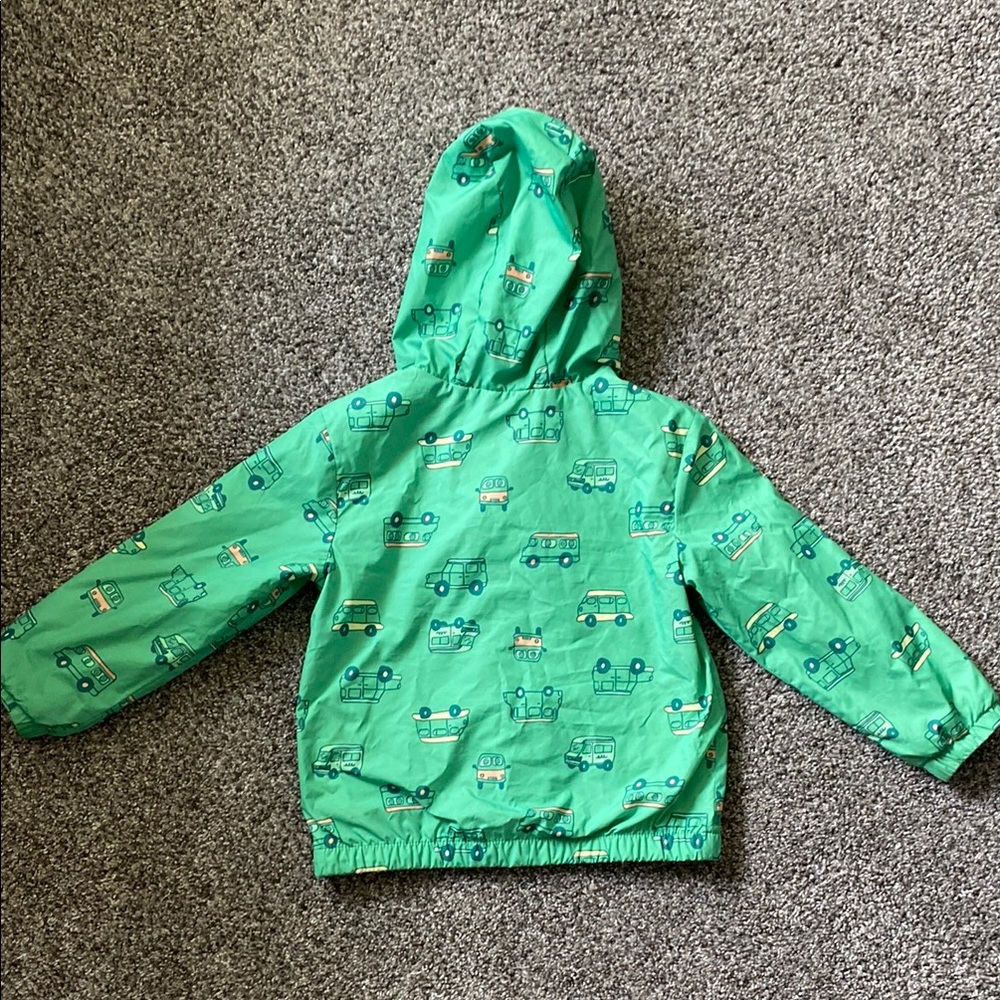 Cat & Jack Green Raincoat with Car Print - Picture 4 of 6